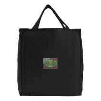 Cyclist embroidered bags by ZazzleEmbroidery Cyclist embroidered bags