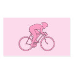 Cyclist in Pink Business Cards
