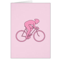Cyclist in Pink Card