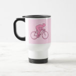 Cyclist in Pink Coffee Mugs