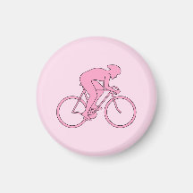 Cyclist in Pink Magnets