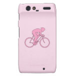 Cyclist in Pink Motorola Droid RAZR Cover