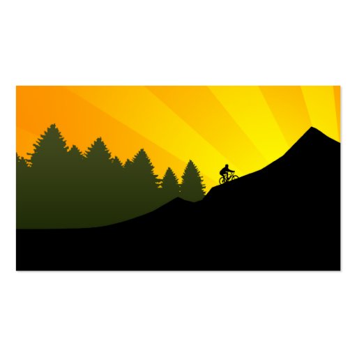 cyclist : mountain rays : business card (front side)
