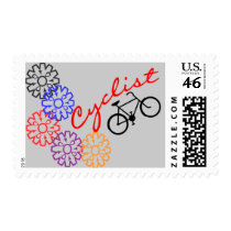 Cyclist Stamp
