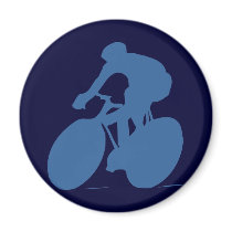 Cyclist Silhouette Magnet