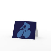 Cyclist Silhouette Note Cards