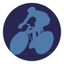 Cyclist Silhouette Stickers