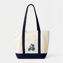 Cyclist Silhouette Tote Bags