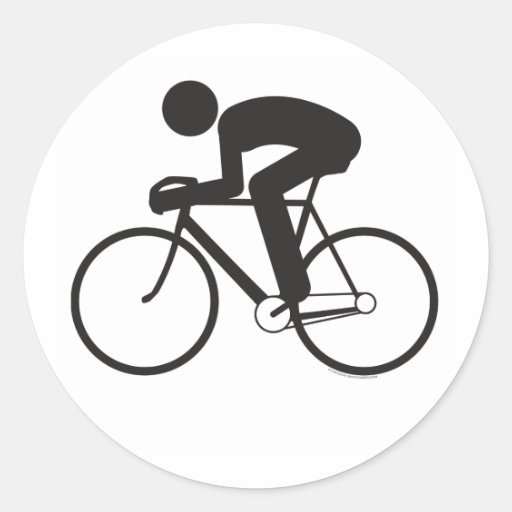 Cyclist-T Round Stickers