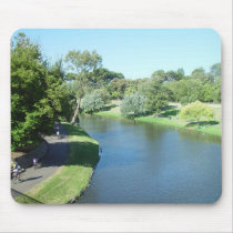Cyclists By The River Torrens In Adelaide At South Mousepads