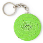 CYCLONE ABSTRACT LIME KEYCHAINS