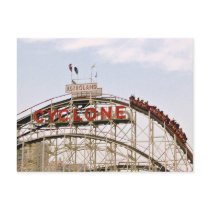 Cyclone Roller Coaster - Coney Island, postcard