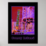 Cyclone Rollercoaster Psychedelic Poster posters