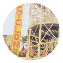 Cyclone Rollercoaster Sign Stickers by lizadeyphoto Cyclone Rollercoaster Sign Stickers