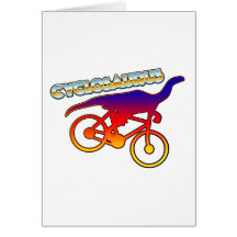 Cyclosaurus Rex Bicycle Enthusiast Card