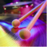 Cymbal &amp; Round Tip Drum Sticks Photo Sculptures