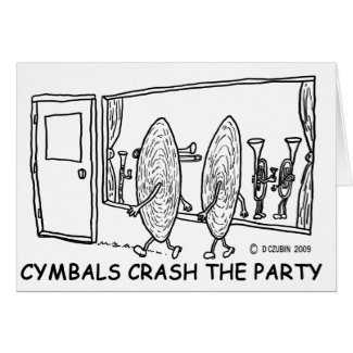 Cymbals Crash Party card