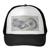 Cymbals - drum Ukiyo-e. Hats
