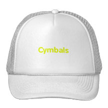 cymbals text yellow mesh hats
