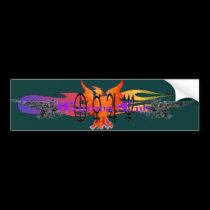 CymbaLyk Phoenix Flame Griffen Symbol bumper stickers