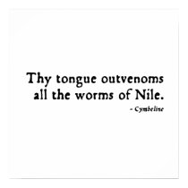 Cymbeline Worms Insult (16thC version) posters