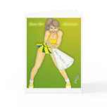 Cynna Girl Cheerleader Pep Up Card