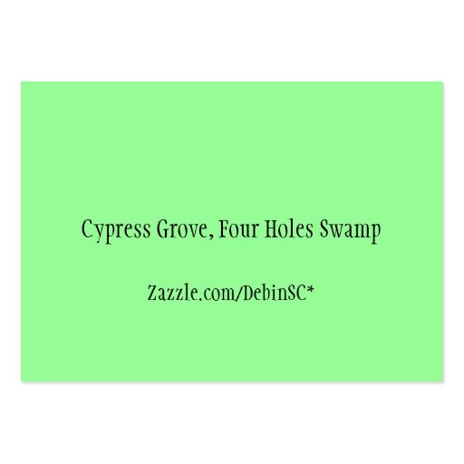 Cypress Swamp ATC Card Business Card (back side)