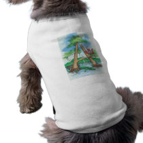 Cypress Tree Alphabet, Letter "A" Dog T Shirt