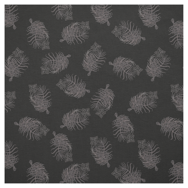 Cypress Vine Black Tossed Print. Fabric
