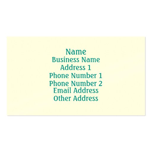 Cypresses Business Cards (back side)