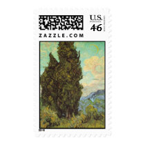 Cypresses Postage Stamp