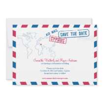 Cyprus Air Mail Wedding Save The Date Invites