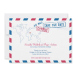 Cyprus Air Mail Wedding Save The Date Invites