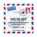 Cyprus Air Mail Wedding Save the Date magnets