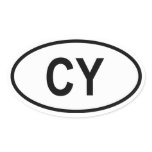 Cyprus "CY" stickers