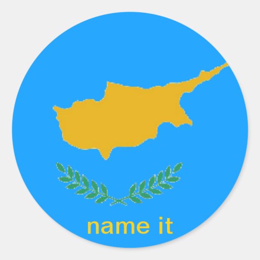 Cyprus cypriot flag sticker