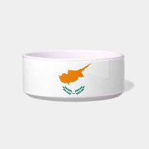 Cyprus Flag Cat Bowl