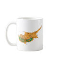 Cyprus Flag-color Map Customizable Mug
