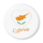 Cyprus Flag Heart magnets