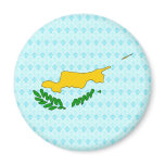 Cyprus Flag Map full size magnets