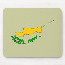 Cyprus flag map mousepads