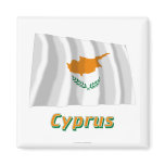 Cyprus Waving Flag with Name magnets