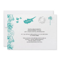 Cyprus Wedding Travel Information Personalized Announcement