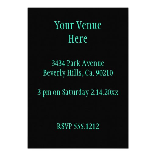 Cyrstal Blue Beach Water Personalized Invite