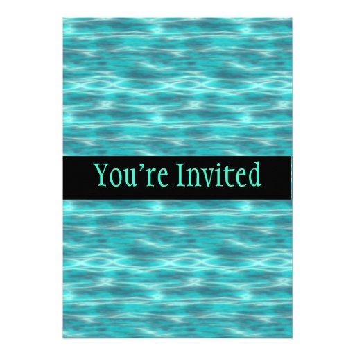 Cyrstal Blue Beach Water Personalized Invite