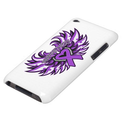 Cystic Fibrosis Awareness Heart Wings Barely There iPod Case