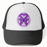 Cystic Fibrosis Butterfly Circle of Ribbons Mesh Hats