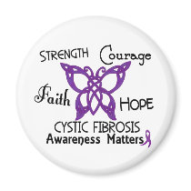 Cystic Fibrosis Celtic Butterfly 3 Refrigerator Magnets