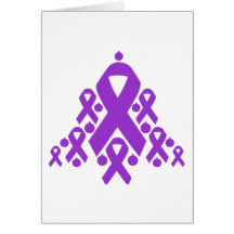 Cystic Fibrosis Christmas Ribbon Tree Greeting Card