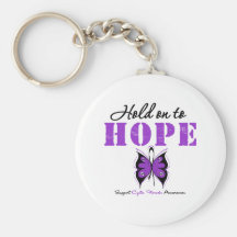 Cystic Fibrosis Hold On To Hope Keychain